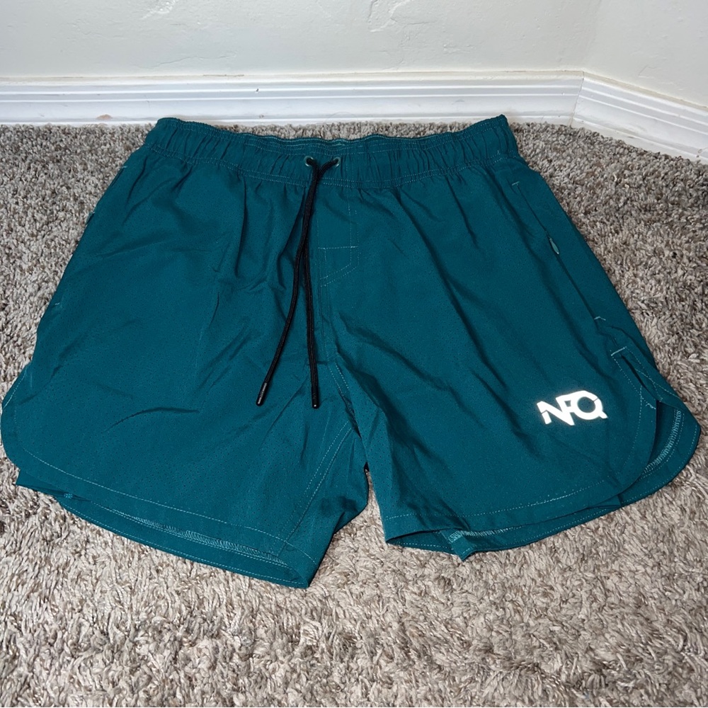 NFQ (Never F*cking Quit) 2-In-1 Gym Shorts, Green - Size Small New With Tags